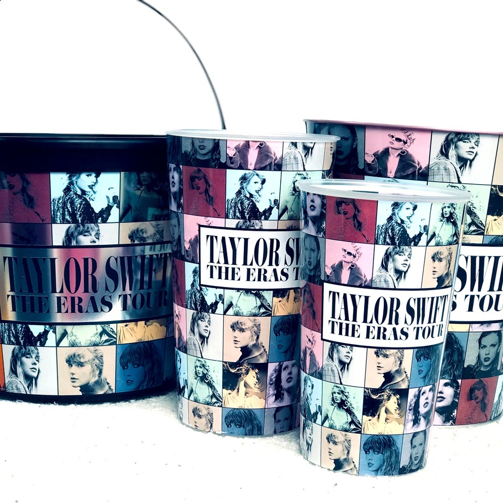 Taylor Swift The Eras Tour Movie Popcorn Bucket Cup Bundle AMC Set 4
